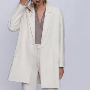 Zara textured wool blend coat